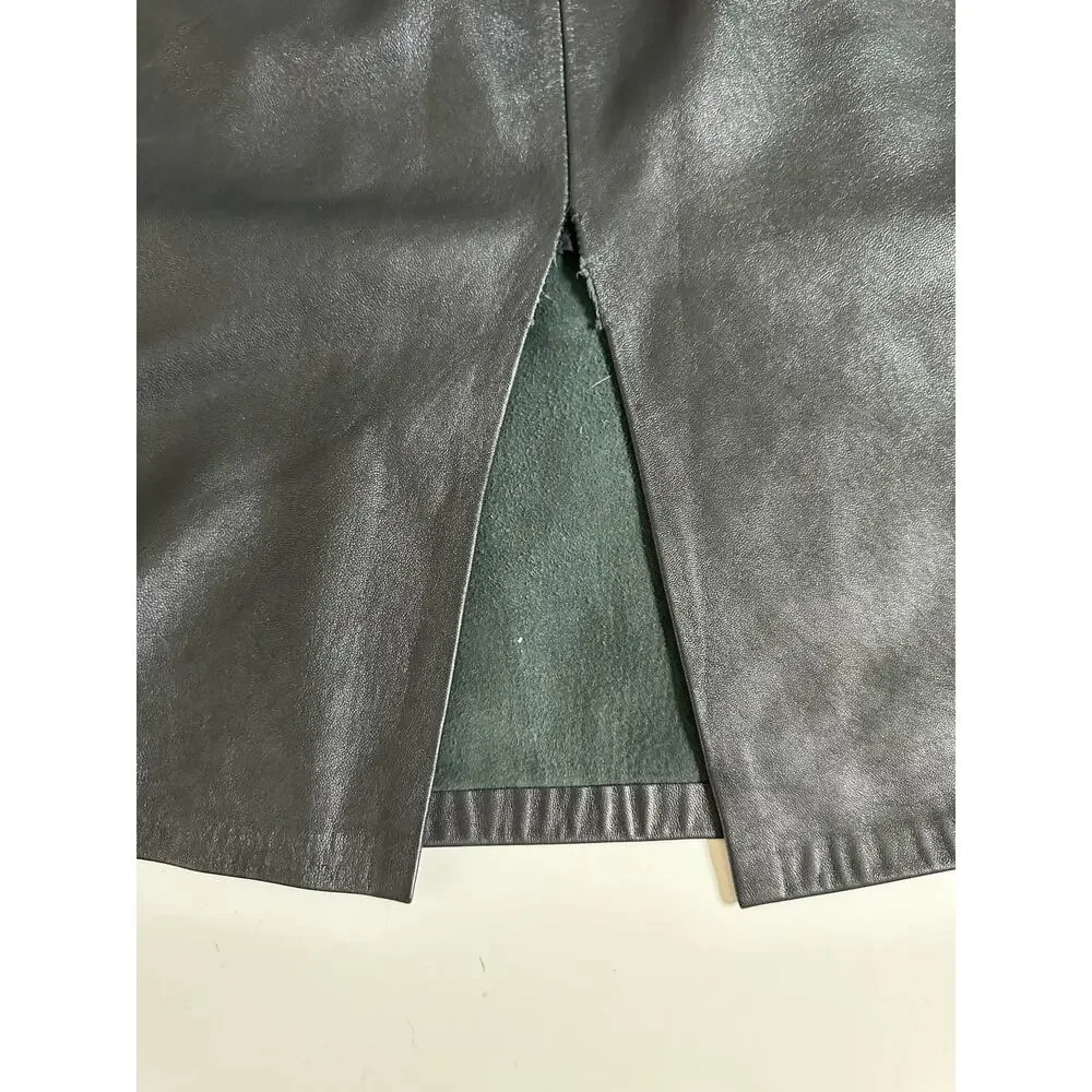 Vintage Black Leather Skirt by Contempo Casuals size 4